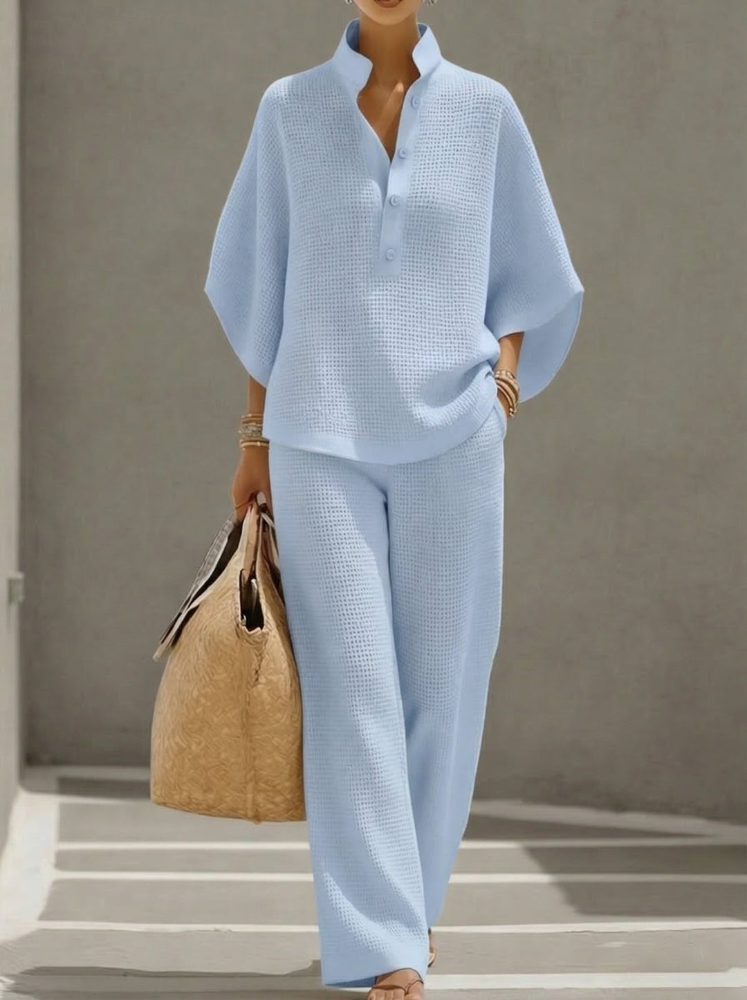 ELENA | Women’s Waffle Two-Piece Set