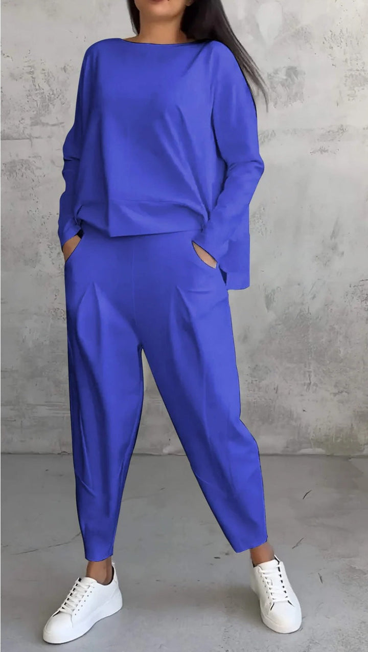 AMELIA | Casual Two-Piece Set with Round Neck and Long Sleeves