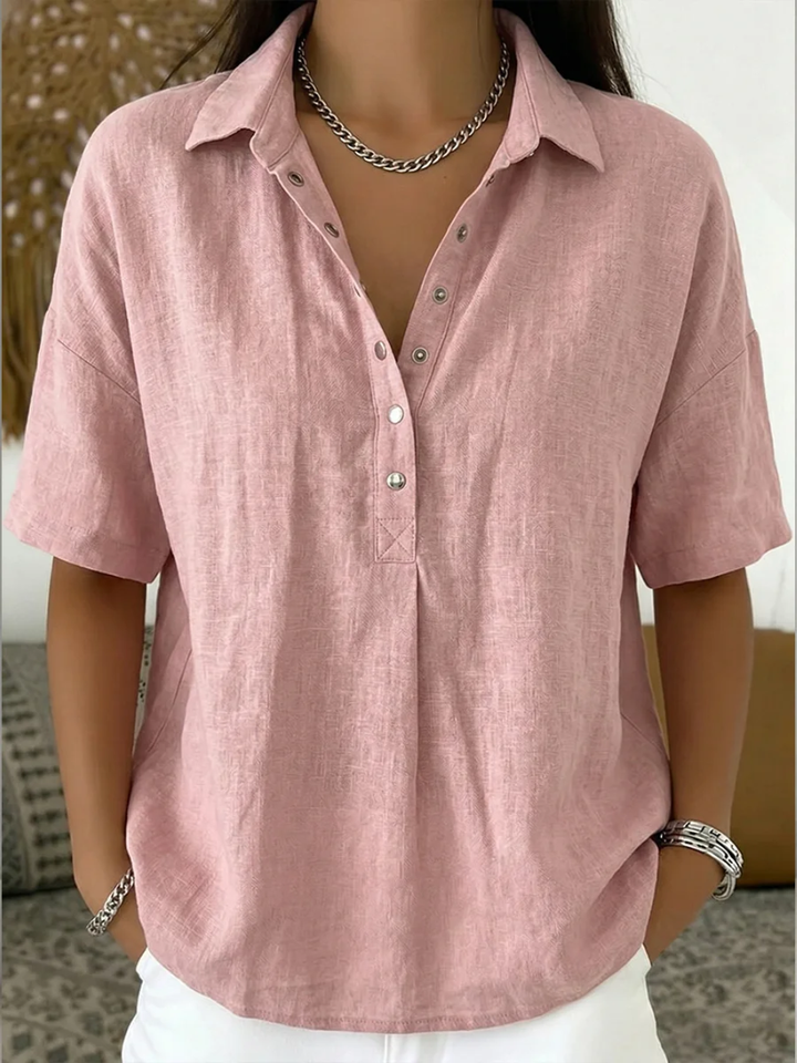 PABASARA™ | Blouse with Collar and Button