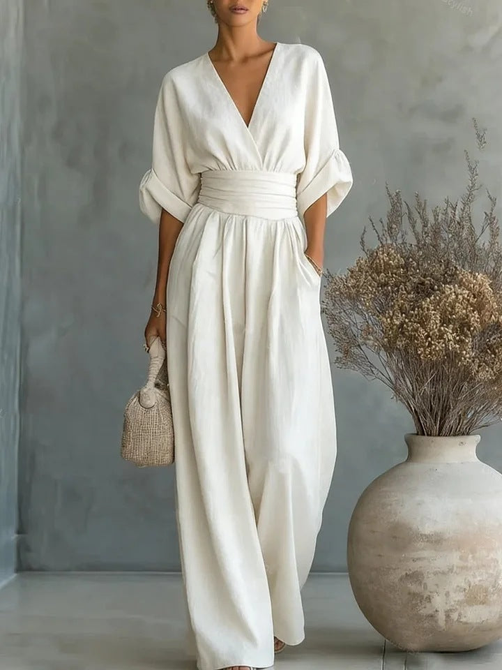 VALENCIA | Elegant Slimming Jumpsuit with V-Neck