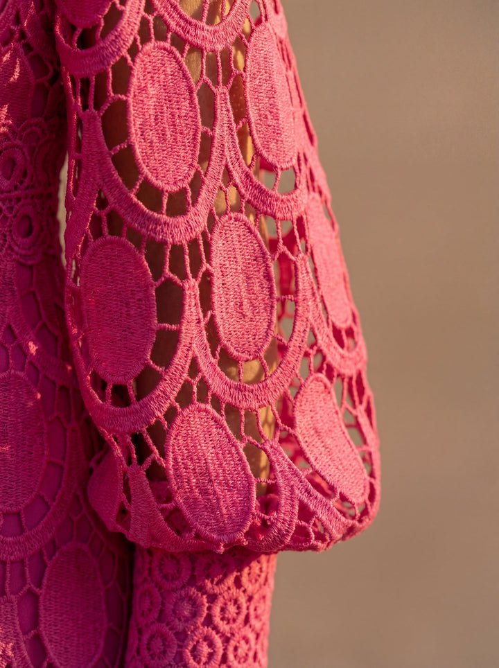 CLAIRE | Elegant Lace Maxi Dress with Long Sleeves