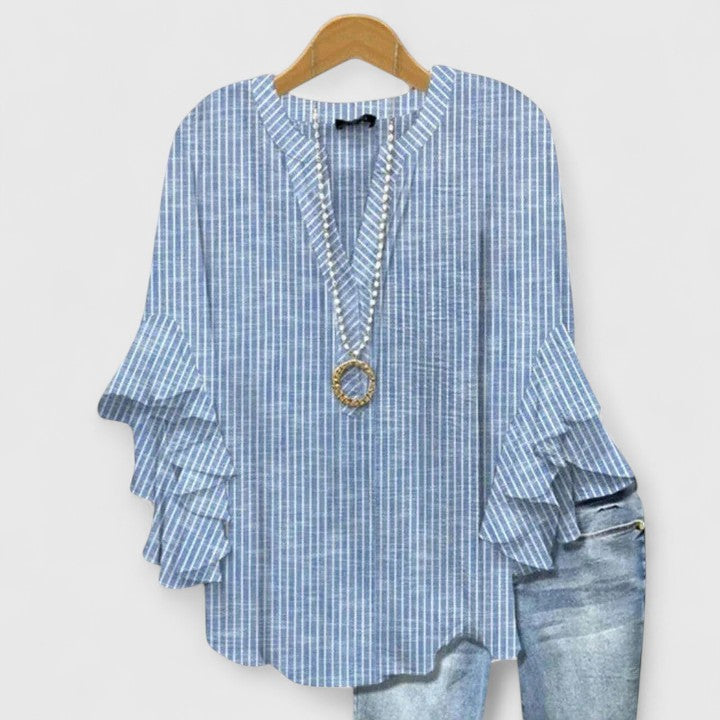 AURELIA™ | Ruffle Sleeve Statement Blouse