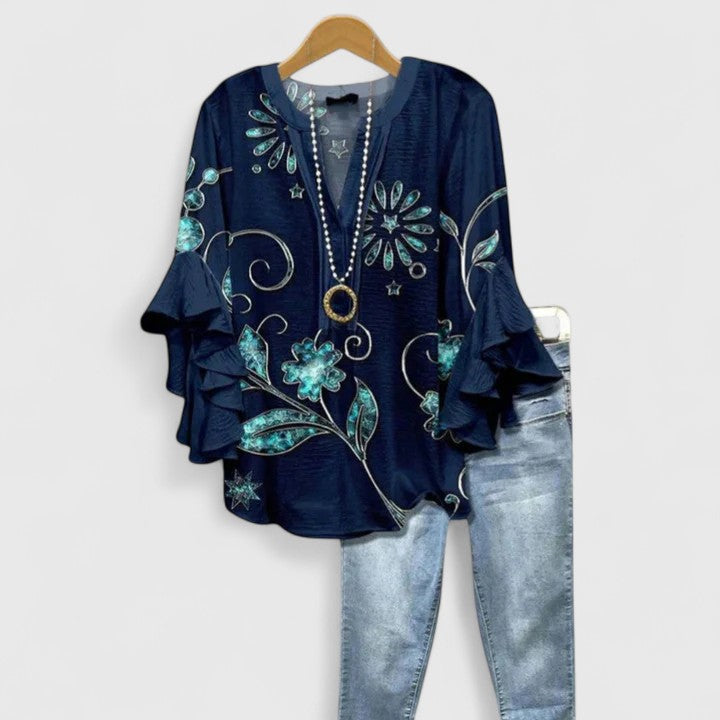 AURELIA™ | Ruffle Sleeve Statement Blouse