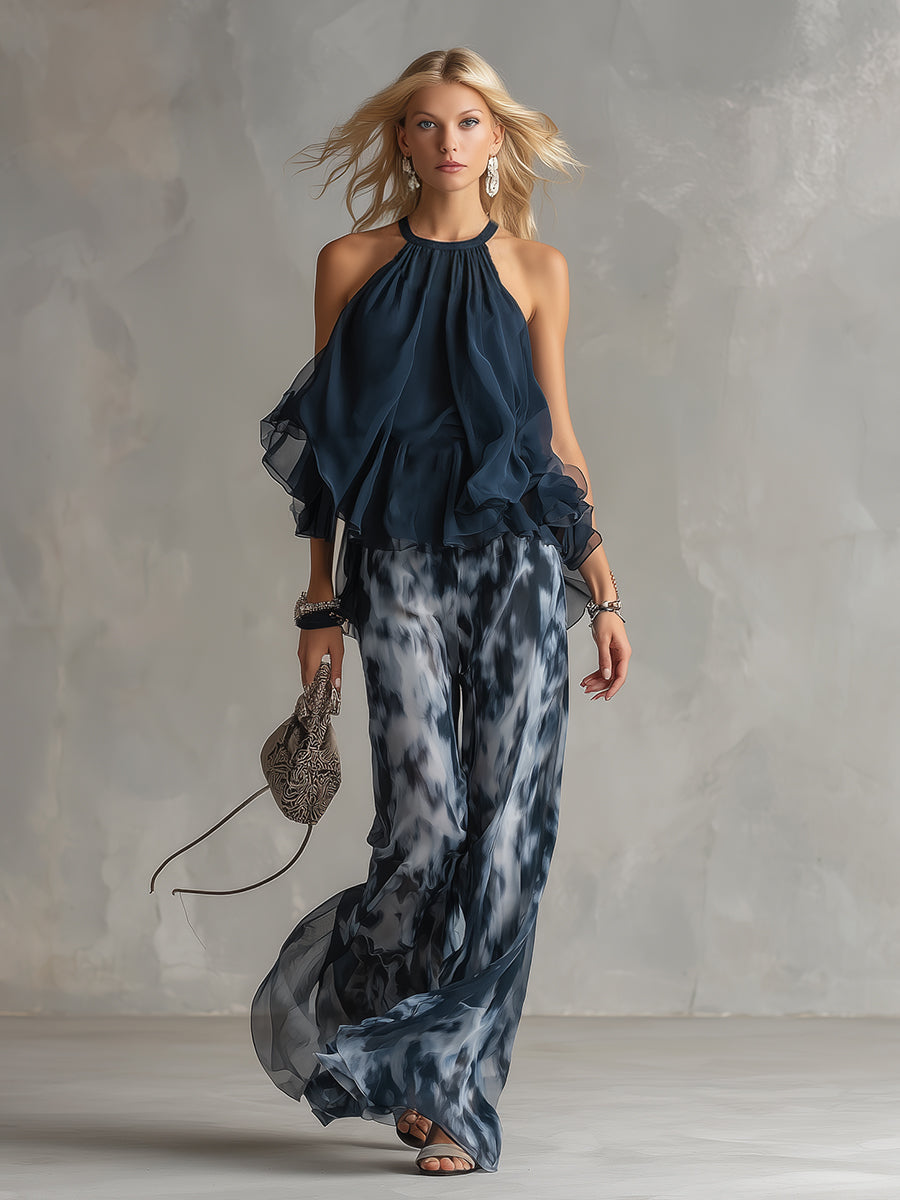 EVELINA | Printed Wide Leg Co-Ord Set