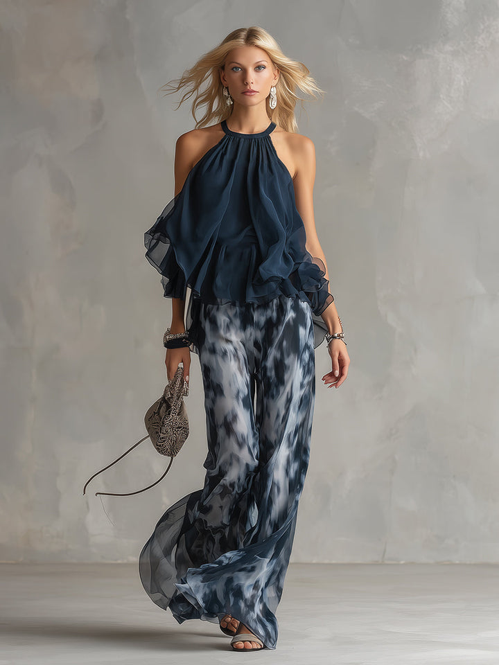 EVELINA | Printed Wide Leg Co-Ord Set