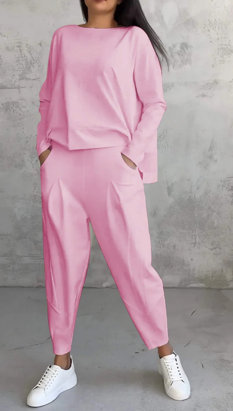 AMELIA | Casual Two-Piece Set with Round Neck and Long Sleeves