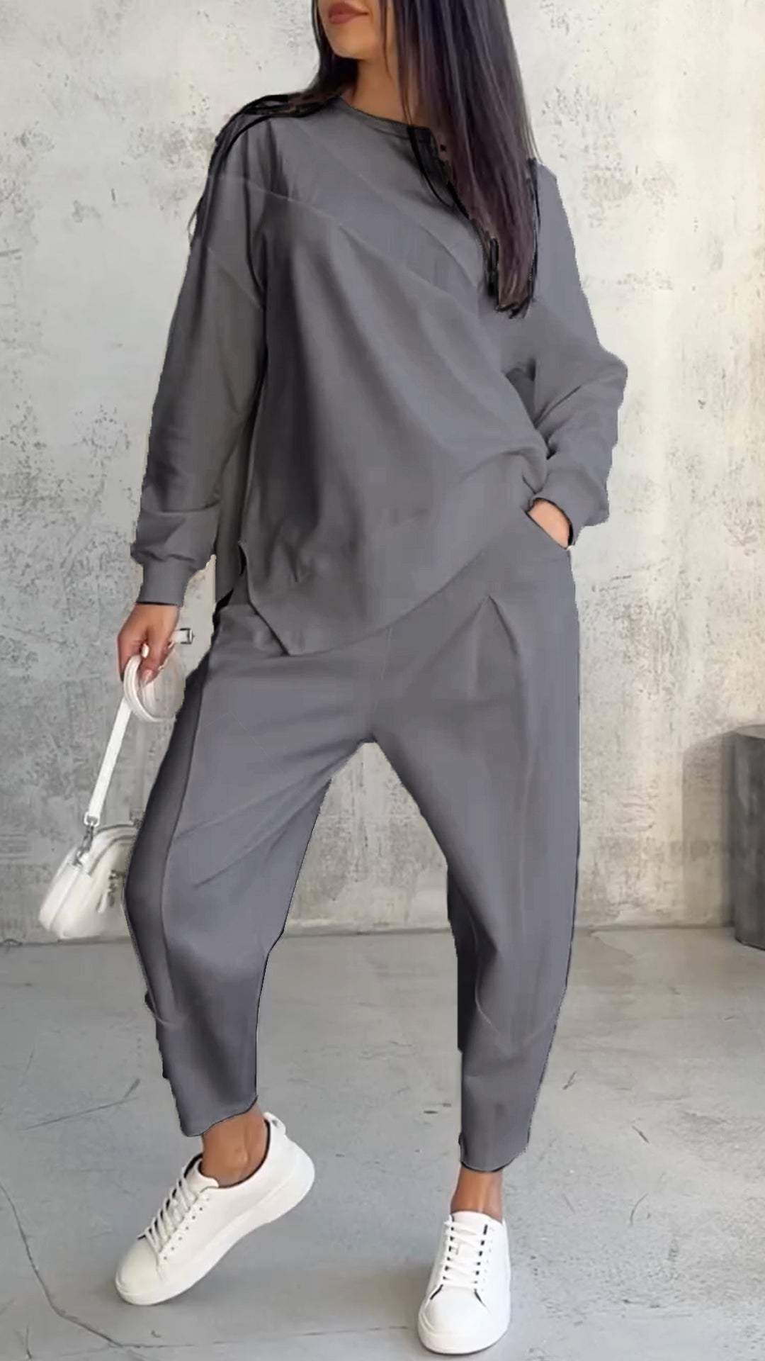AMELIA | Casual Two-Piece Set with Round Neck and Long Sleeves