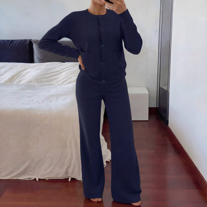 LUCIA - Cozy Knit Sweater & Wide Leg Two-Piece Set