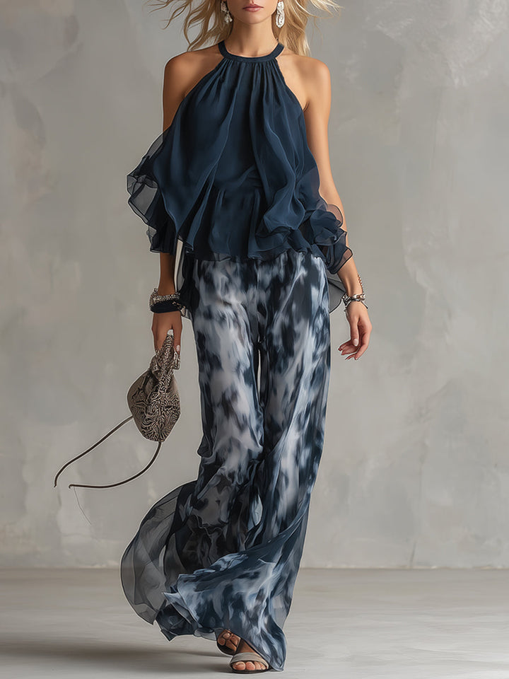 EVELINA | Printed Wide Leg Co-Ord Set