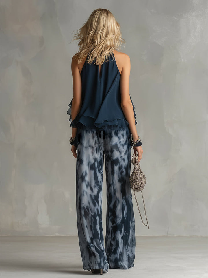 EVELINA | Printed Wide Leg Co-Ord Set