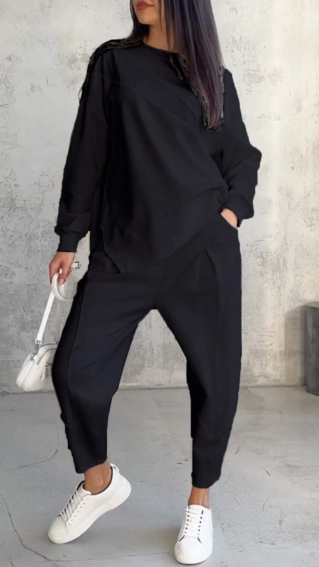 AMELIA | Casual Two-Piece Set with Round Neck and Long Sleeves