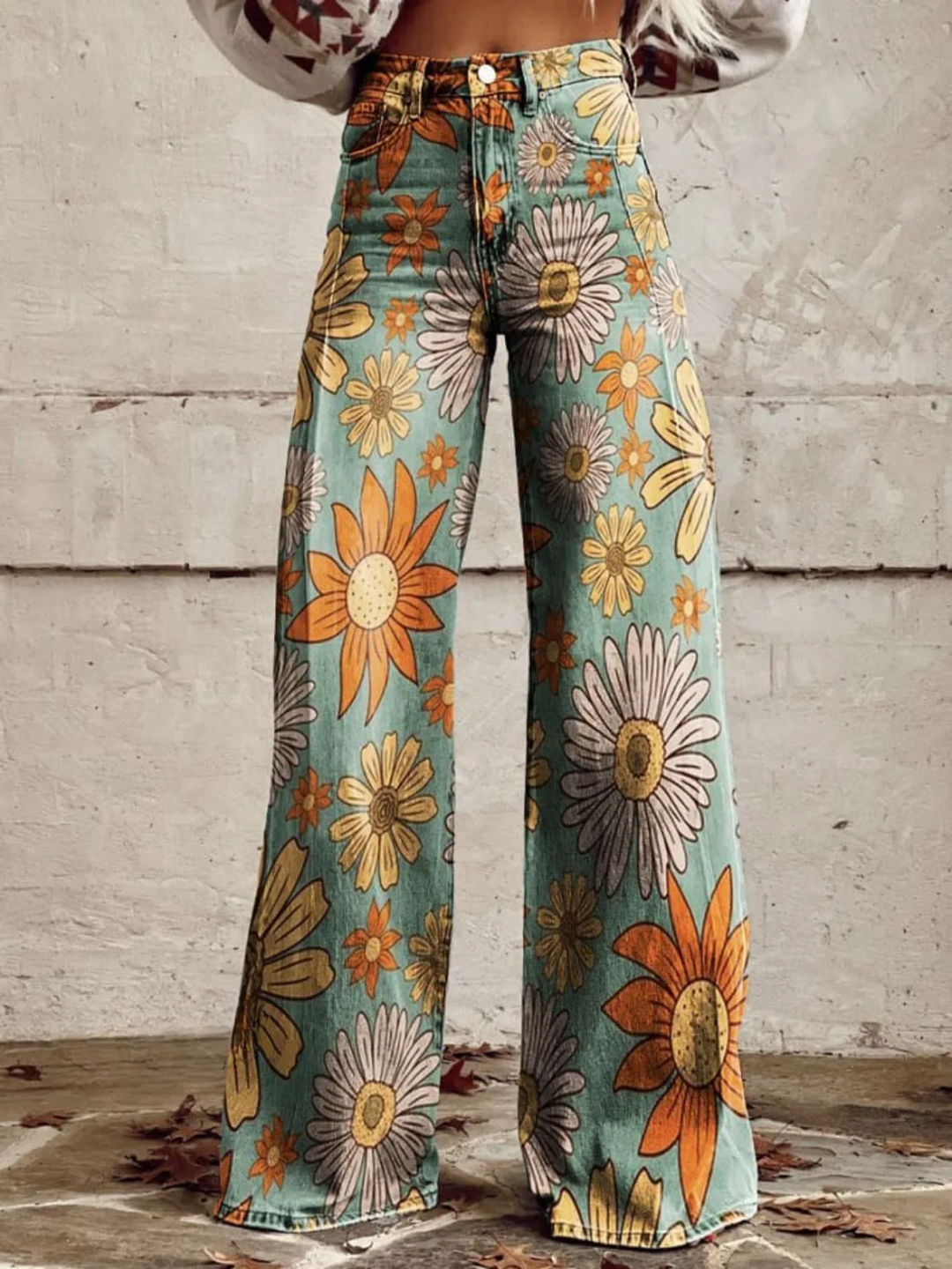Léna | Floral Wide Leg Trousers
